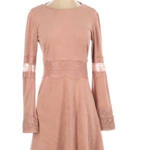 Romeo & Juliet Couture Pink Suede Dress (M) EUC